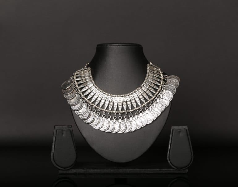 silver necklace