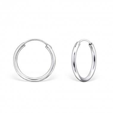 20mm tiny - 925 Sterling Silver Hoop Earrings SD554