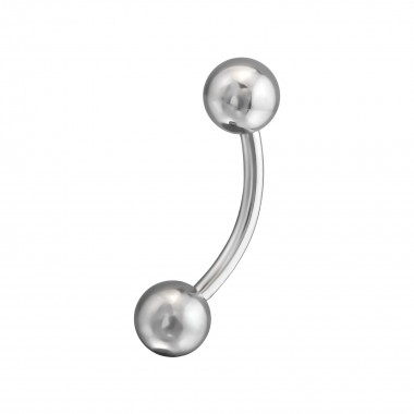 Body Jewelry Round 6mm Belly Banana - 316L Surgical Grade Stainless Steel Steel Navels SD38447