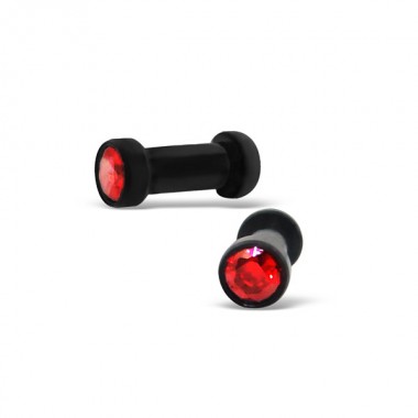 Red - 316L Surgical Grade Stainless Steel Ear Tunnels & Plugs SD12821