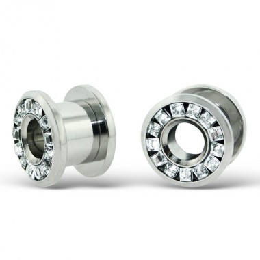 Dumbbell - 316L Surgical Grade Stainless Steel Ear Tunnels & Plugs SD12842