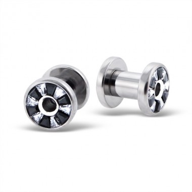 Fashionable - 316L Surgical Grade Stainless Steel Ear Tunnels & Plugs SD12843