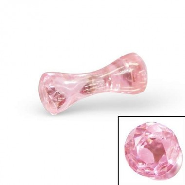 Hollow pink - Plastic Ear Tunnels & Plugs SD9312