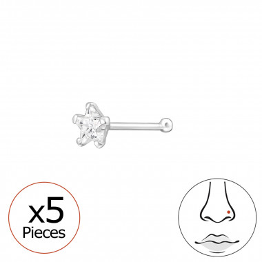 Star - 925 Sterling Silver Silver SD48032