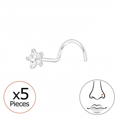 Star - 925 Sterling Silver Silver SD48033