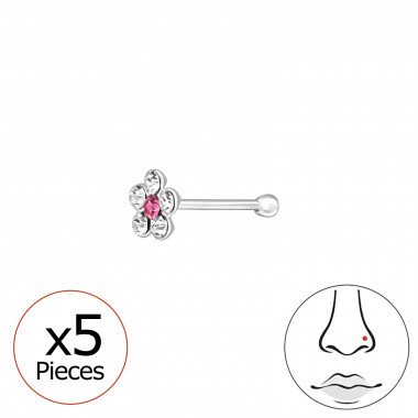 Flower - 925 Sterling Silver Silver SD48043