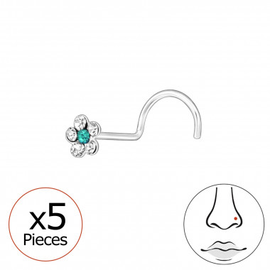 Flower - 925 Sterling Silver Silver SD48047