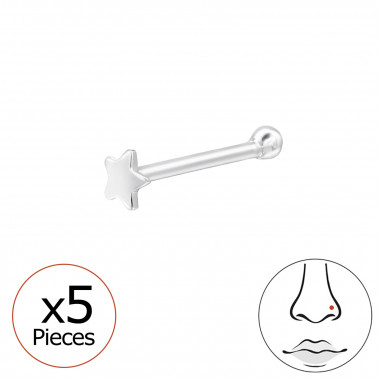 Star - 925 Sterling Silver Silver SD48072