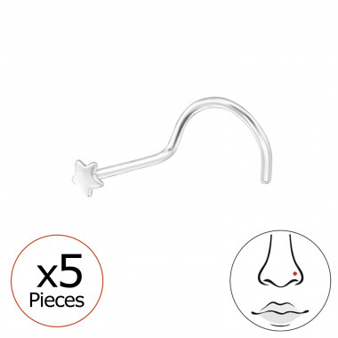 Star - 925 Sterling Silver Silver SD48073