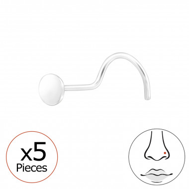 Round Disc - 925 Sterling Silver Silver SD48077