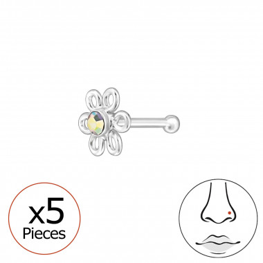 Flower - 925 Sterling Silver Silver SD49550