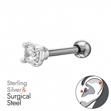 Round - 925 Sterling Silver Silver SD49611