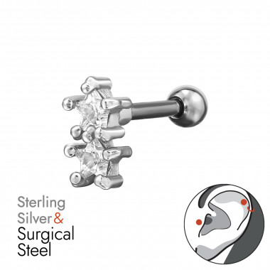 Star - 925 Sterling Silver Silver SD49613