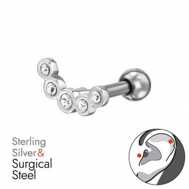 Curved - 925 Sterling Silver Silver SD49617