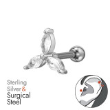 Marquise Flower - 925 Sterling Silver Silver SD49629