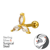 Marquise Flower - 925 Sterling Silver Silver SD49630