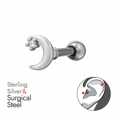 Crescent - 925 Sterling Silver Silver SD49633