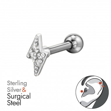 Thunderbolt - 925 Sterling Silver Silver SD49637