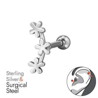 Flower - 925 Sterling Silver Silver SD49645