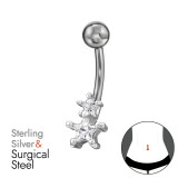 Star - 925 Sterling Silver Silver SD49655