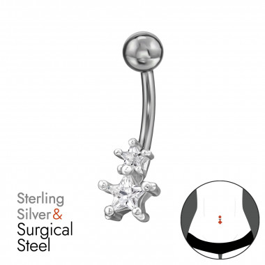 Star - 925 Sterling Silver Silver SD49655