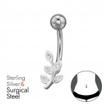 Leaf - 925 Sterling Silver Silver SD49661 Leaf - 925 Sterling Silver Silver SD49661