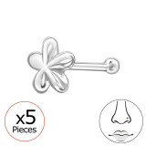 4mm Flower - 925 Sterling Silver Silver SD49713