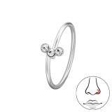 Round, Connected, Dots - 925 Sterling Silver Silver SD49715