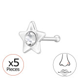 5mm Star - 925 Sterling Silver Silver SD49842