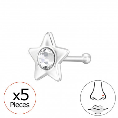 5mm Star - 925 Sterling Silver Silver SD49842