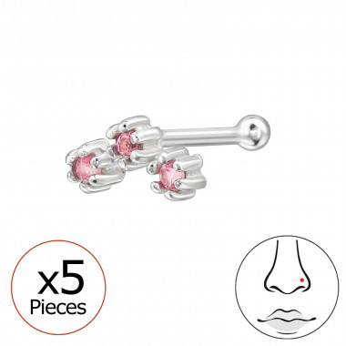 5mm Round Cluster - 925 Sterling Silver Silver SD49931
