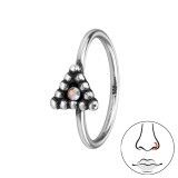 4mm Triangle Oxidized - 925 Sterling Silver Silver SD49932