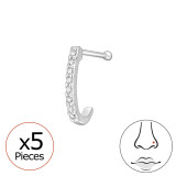 Curved - 925 Sterling Silver Silver SD49941