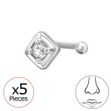 Square - 925 Sterling Silver Silver SD50034