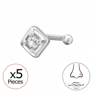 Square - 925 Sterling Silver Silver SD50034