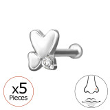 Two Hearts - 925 Sterling Silver Silver SD50035