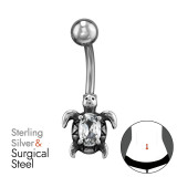 Turtle - 925 Sterling Silver Silver SD50203