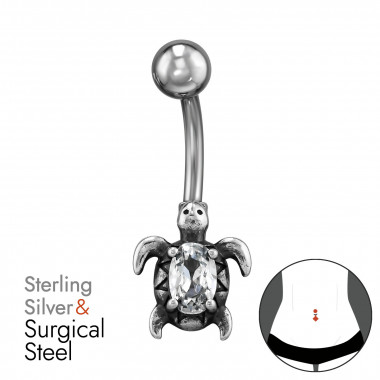 Turtle - 925 Sterling Silver Silver SD50203