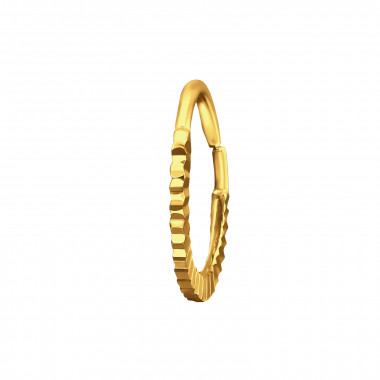 Diamond Cut Nostril Gold - 925 Sterling Silver Silver SD50289