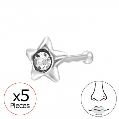 Star - 925 Sterling Silver Silver SD50507