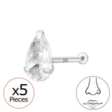 Pear - 925 Sterling Silver Silver SD50509