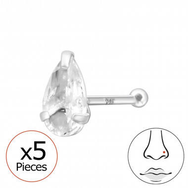 Pear - 925 Sterling Silver Silver SD50509