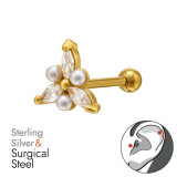 Marquise Flower - 925 Sterling Silver Silver SD51236