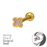Pink Clover Body Jewelry - 925 Sterling Silver Silver SD51393