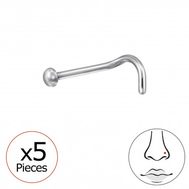 2mm Half Ball (20G) X5 - Titanium Steel SD47745