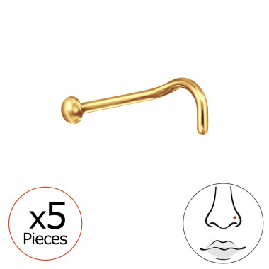 2mm Half Ball (20G) X5 - Titanium Steel SD47746