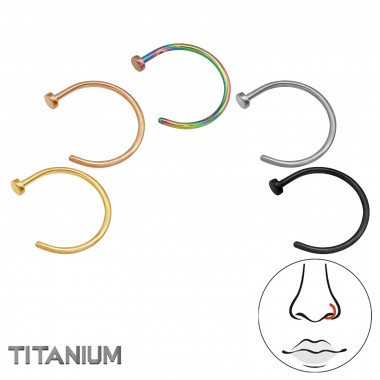 0.8Mm (20G) Nose Rings Mix Color - X5 - Titanium Steel SD47779