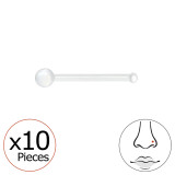 Retainers, 0.8Mm Wire, 10mm Length, 2mm Ball - Plastic Steel SD47783