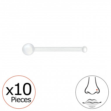 Retainers, 0.8Mm Wire, 10mm Length, 2mm Ball - Plastic Steel SD47783
