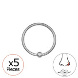 0.8Mm (20G) Ball Closure Rings - Titanium Steel SD48945
